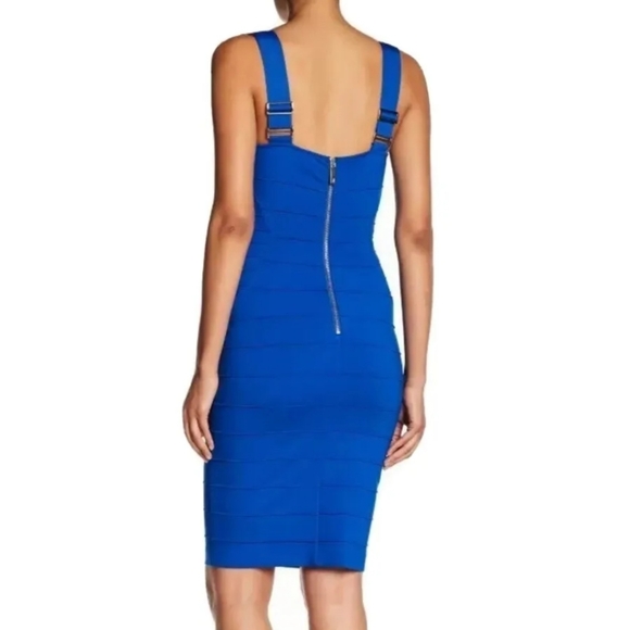 Ted Baker Charlii Mid Blue Stretch Bodycon Jersey Sheath Dress TB 3 US 8 - Picture 2 of 12